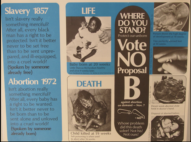Voice of the Unborn Advertisements (1972). Courtesy of the Bentley Historical Library, The University of Michigan.